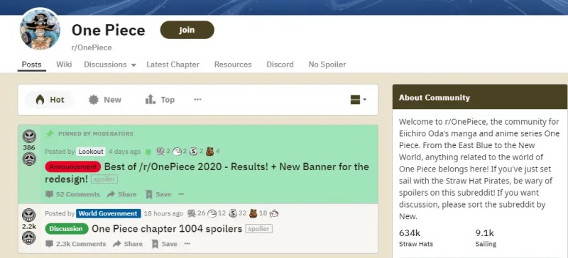 15 Best Reddit For Every One Piece Fan My Otaku World