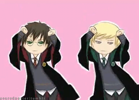 harry potter and ron anime gif