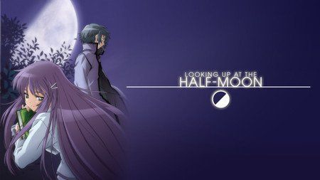 Looking Up At The Half-Moon 