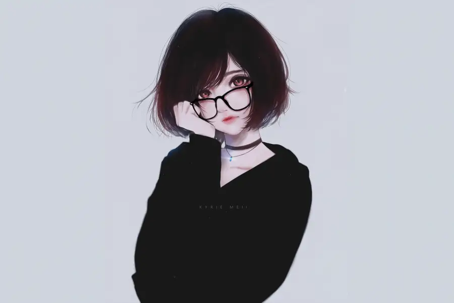 cute anime grils ith glasses