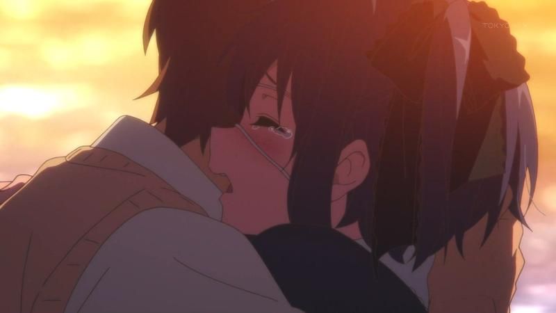 Chuunibyou demo Koi ga Shitai! – Rikka and Yuuta anime Hug