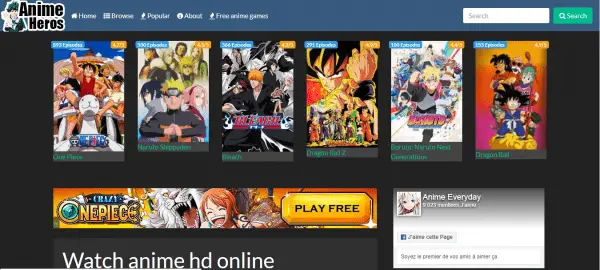 AnimeHeros free anime streaming sites