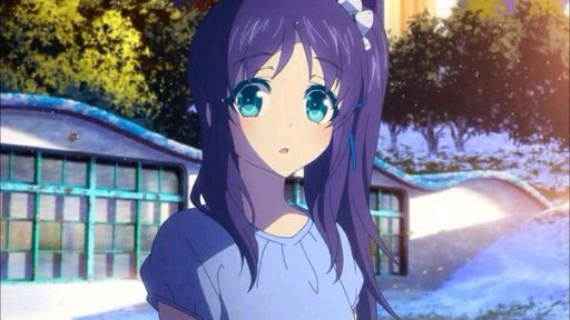 anime girl with purple hair and bangs