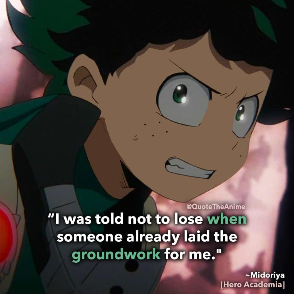 “Kacchan told me not to lose when someone already laid the groundwork for me.”