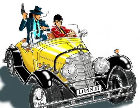 TIE: Lupin’s Fiat or Mercedes SSK From Lupin the 3rd 