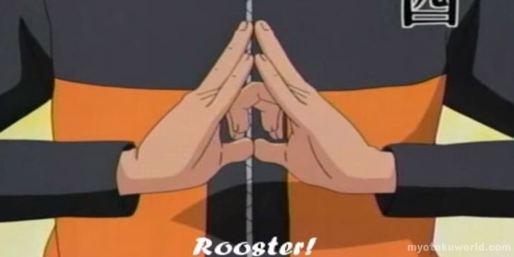 naruto Rooster hand sign