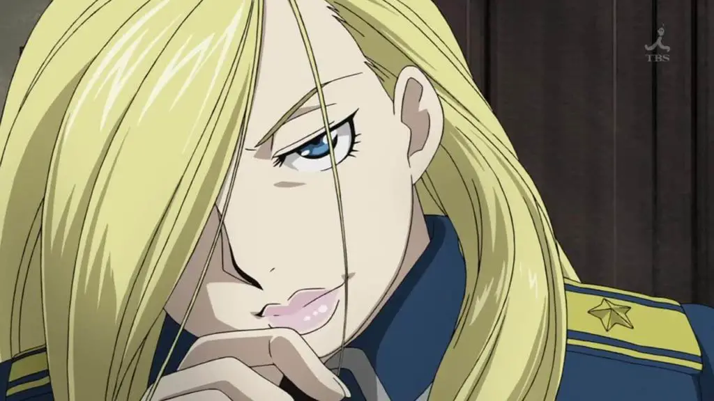 9. Olivier Mira Armstrong from FMA Brotherhood