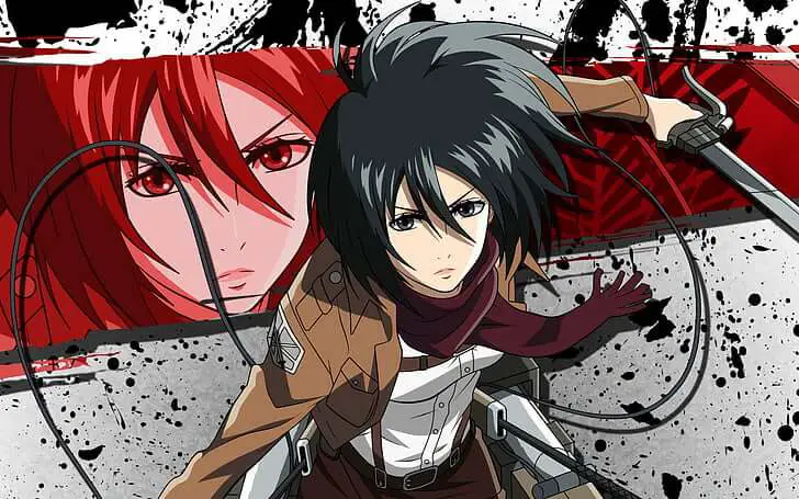 anime attack on titan mikasa ackerman shingeki no kyojin wallpaper preview 1 28 Best Muscular Anime Girls of All Time