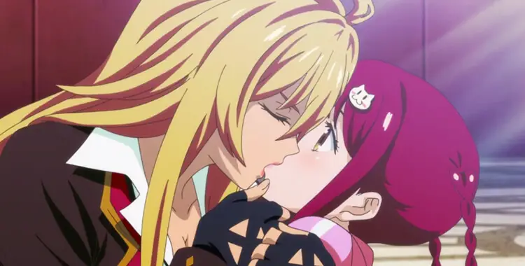 Mamori and Mirei kiss