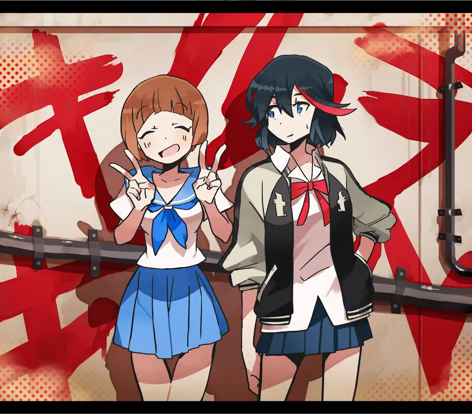 Matoi Ryuko and Mankanshoku Mako From Kill la Kill