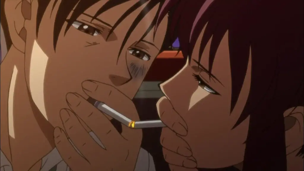 Rock and Revy Cigarette Kiss From Black Lagoon