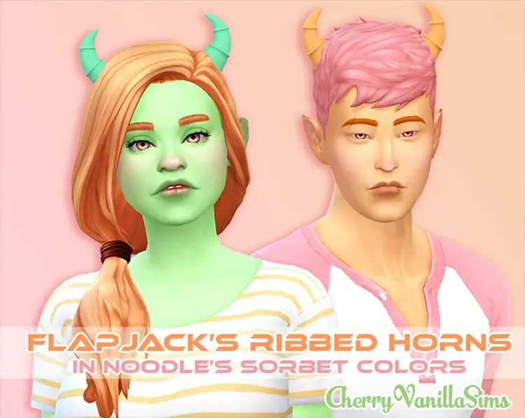 03 cherryvanillasims recolor of flapjacks ribbed horns 1