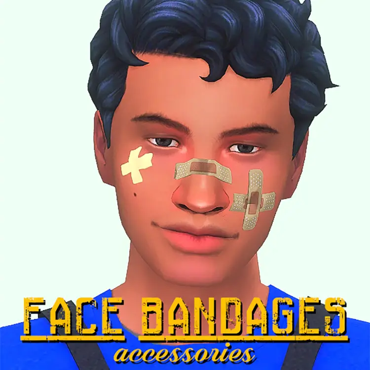 08 face bandages sims 4 cc