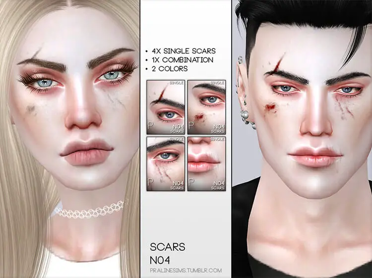 17 face scars n04 sims 4 cc screenshot 1