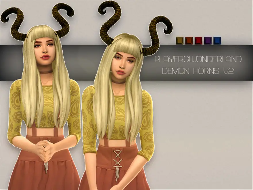 Demon Horns V2 26 Best Sims 4 Horns CC Mods: Horns & Antlers