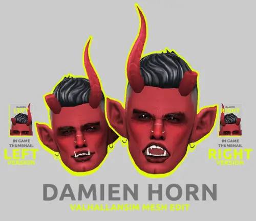 Horns Pack Valhallansim Mesh Edit from Gerbithats 1 26 Best Sims 4 Horns CC Mods: Horns & Antlers