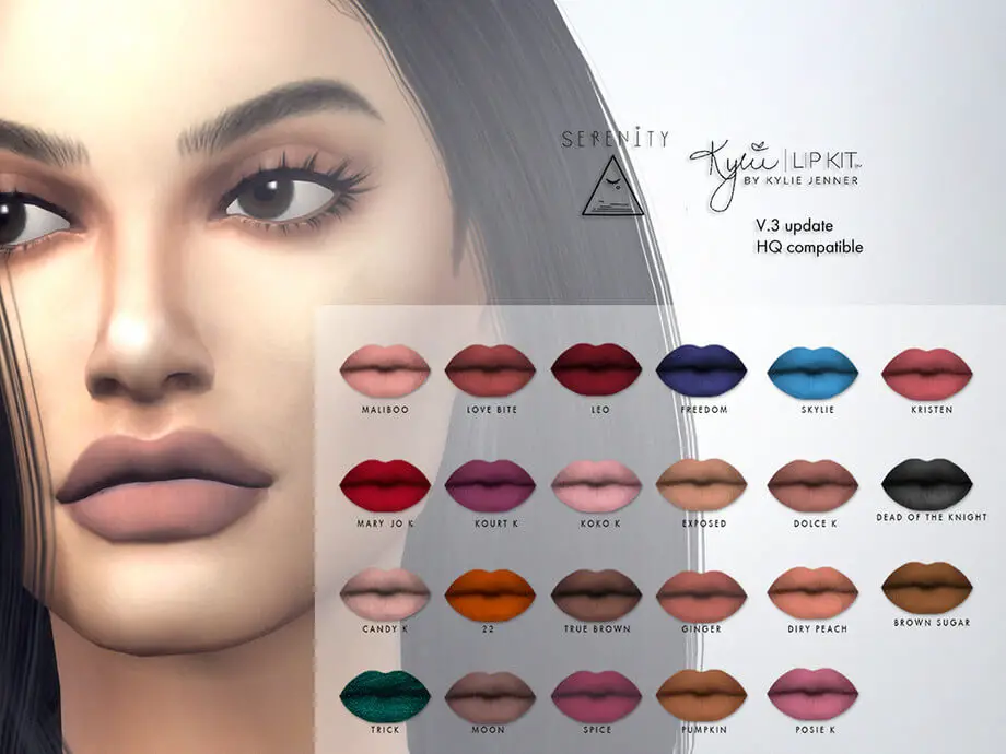 Kylie Cosmetics Matte Lipstick sims