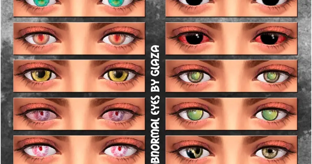 abnormal eyes ts4