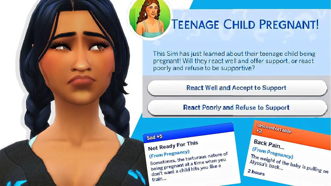 teen pregnancy mod the sims 4 cc