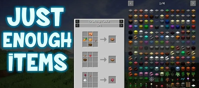 Just Enough Items Mod