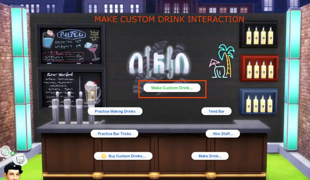 custom drink interactions sims mod