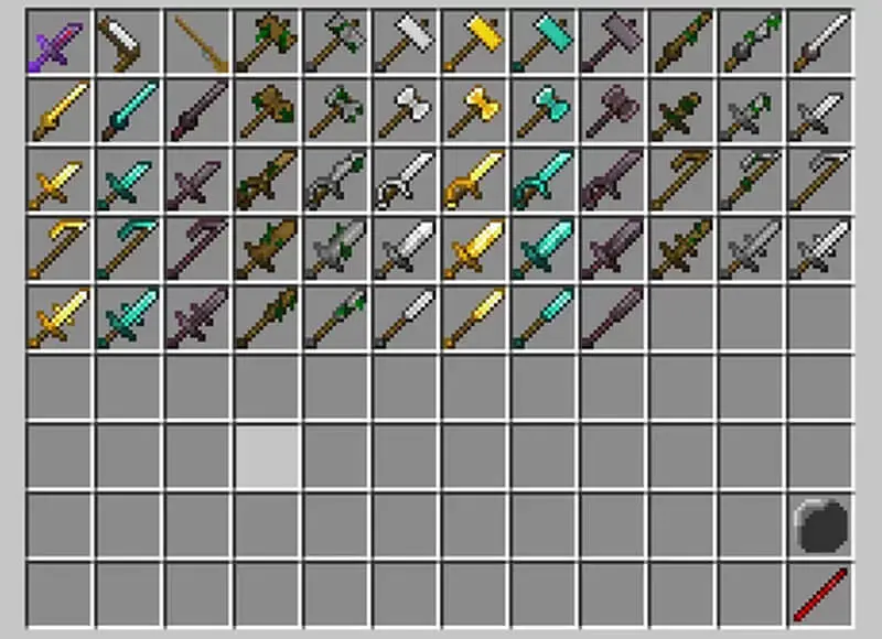 forge weapons mod mc 1
