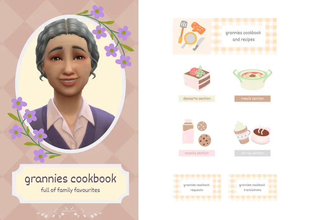 grannies cookbook sims mod