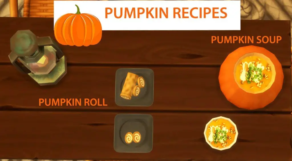 pumpkin recipes sims mod
