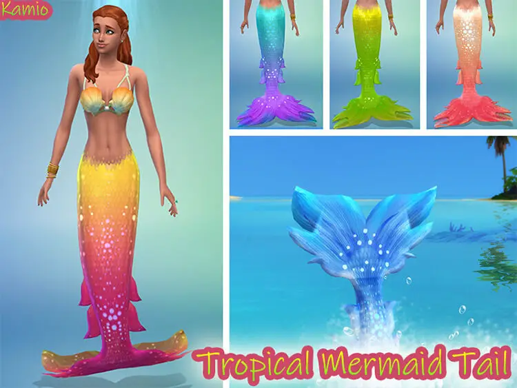 19 tropical mermaid tail sims4 cc 1