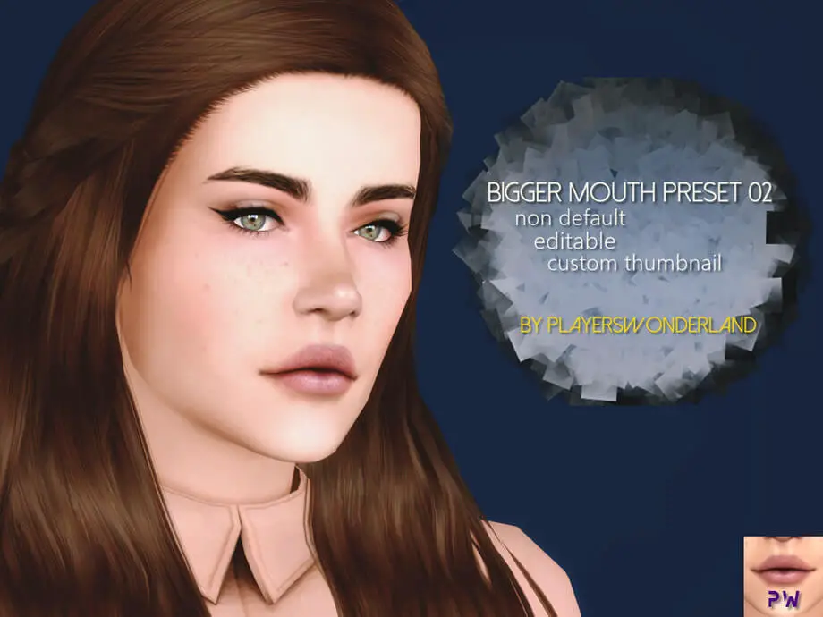 bigger mouth preset sims mods
