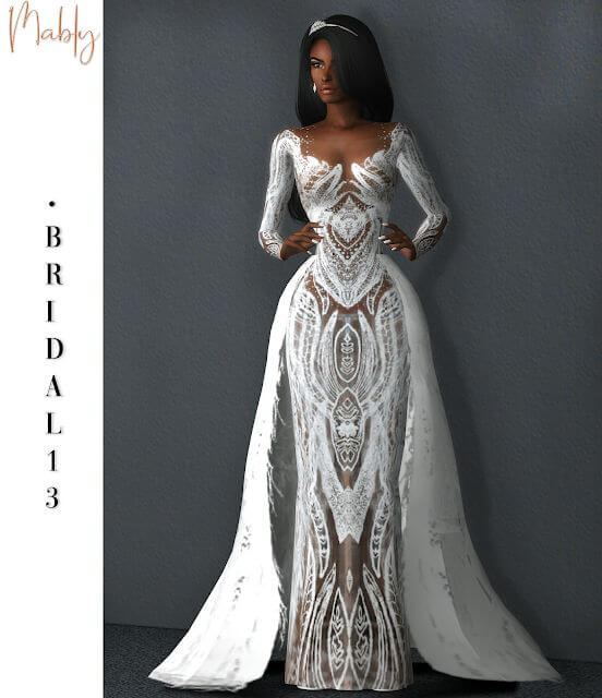 bridal 13 mod sims4 21 Sims 4 Wedding Dresses CC & Mods