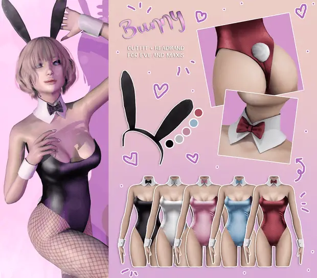 bunny outfit sims mod