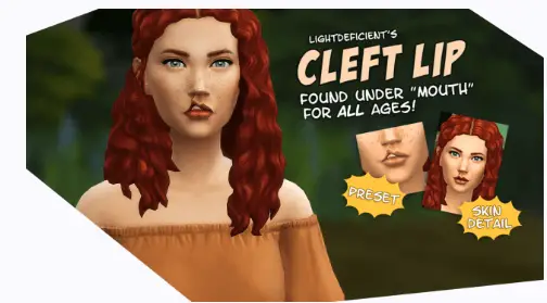 cleft lip pack sims mod