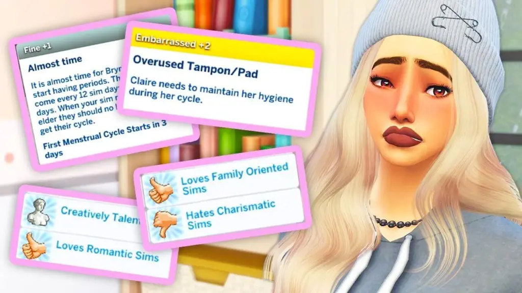 female sims will have periods