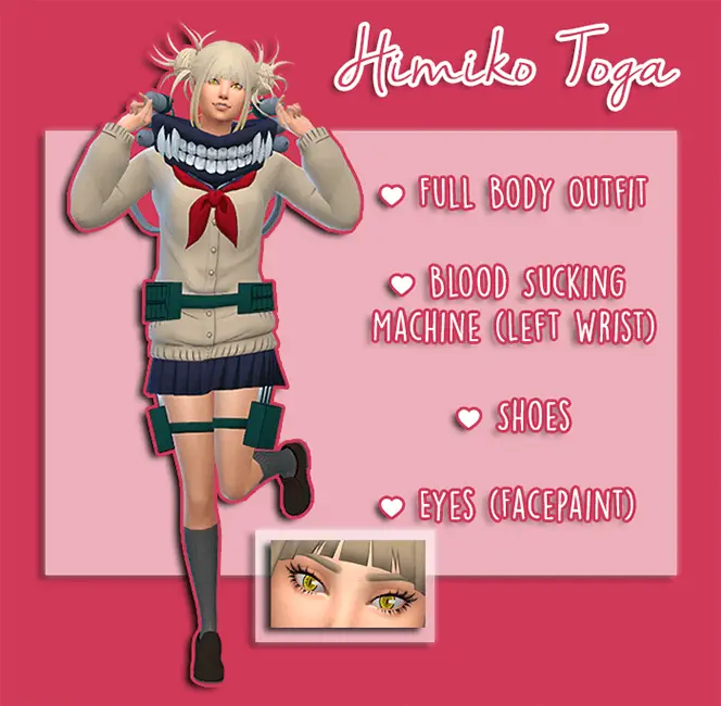 himiko toga sims mod 38 Sims 4 My Hero Academia Mods & CC Packs