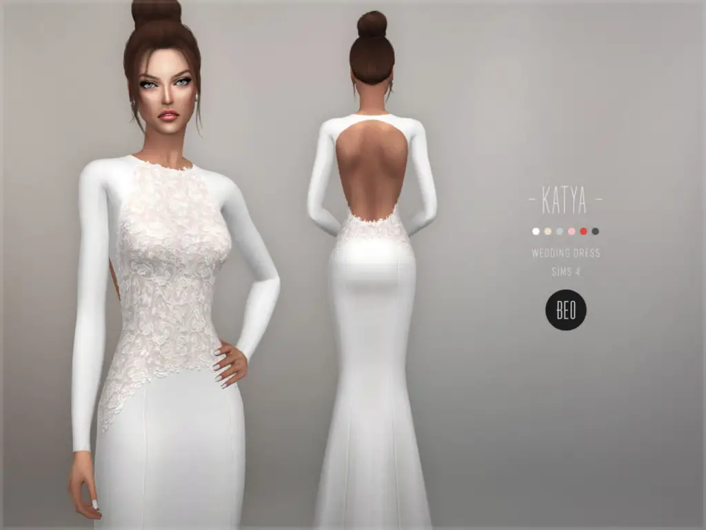 katya wedding dress sims4
