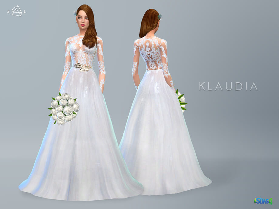 klaudia wedding dress 21 Sims 4 Wedding Dresses CC & Mods