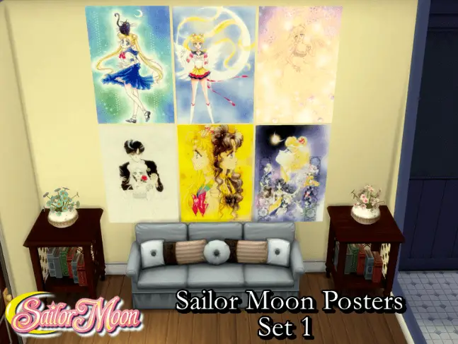 sailor moon posters sims mod
