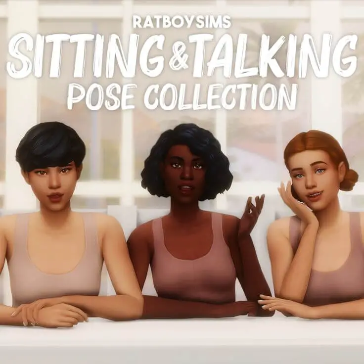 sitting and talking 20 Sims 4 Poses Mods & CC Packs