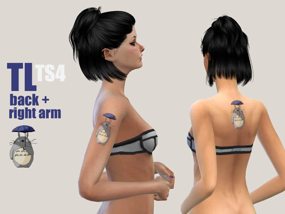 totoro in the rain tattoo sims mod 27 Best Sims 4 Anime Mods & CC