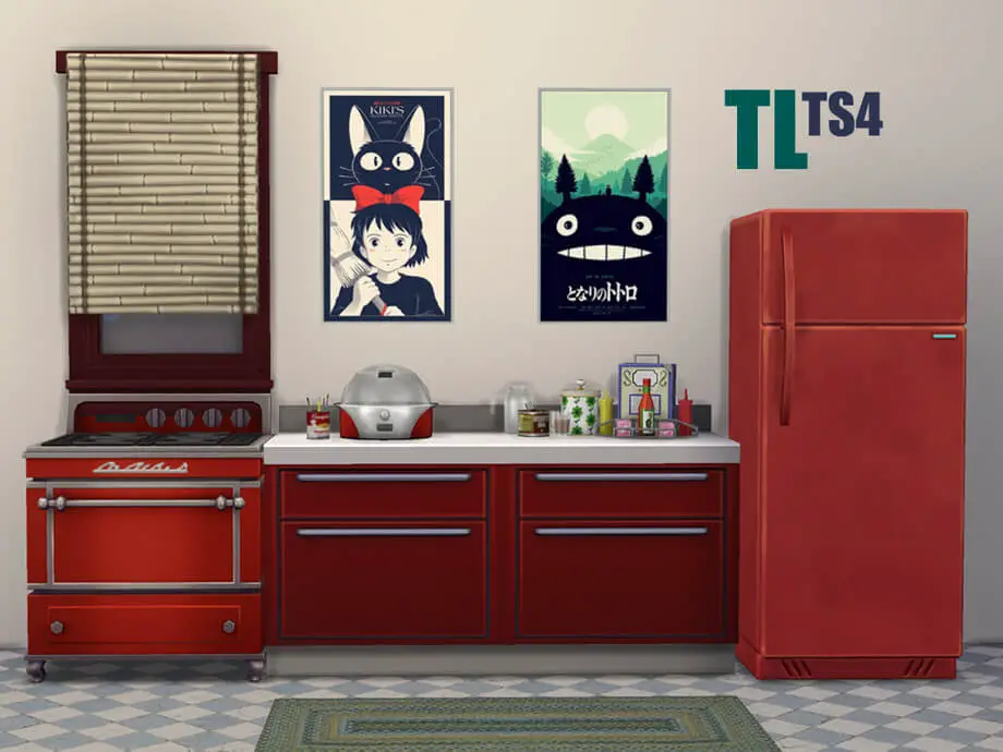 totoro posters sims4 mod