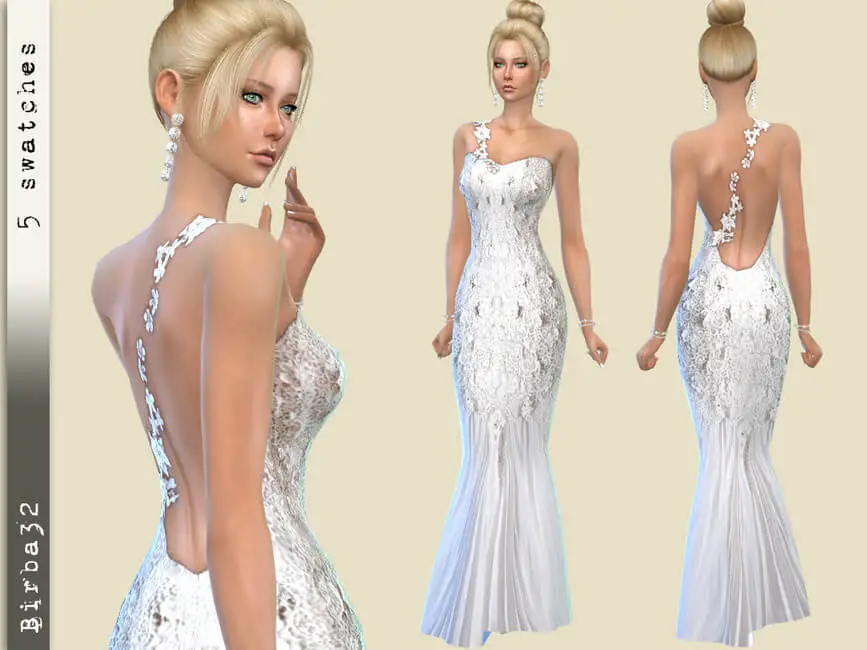 wedding dress 18 sims4 mod