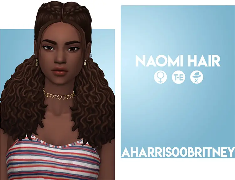 02 naomi hair sims 4 screenshot