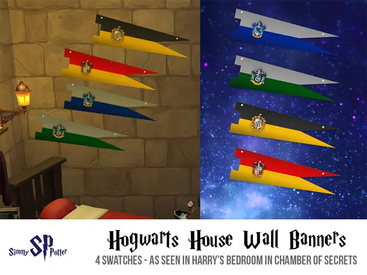10 harry potter sims4 wall banners