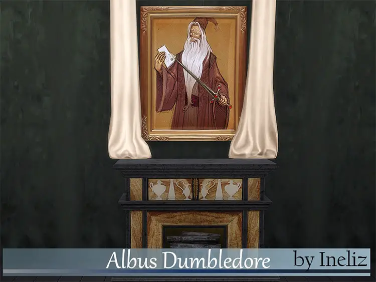 13 dumbledore wall art sims4 cc
