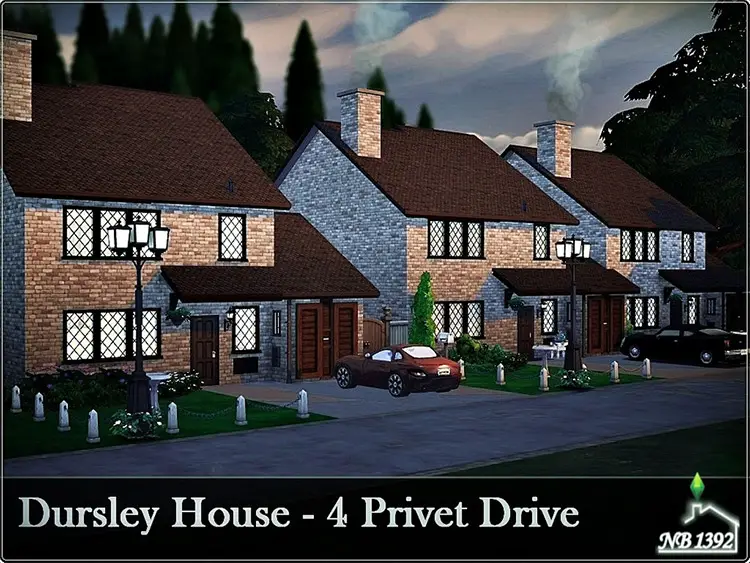 15 dursley house sims4 cc
