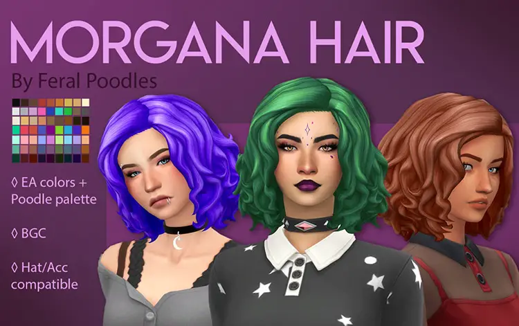 17 morgana hair sims 4 screenshot
