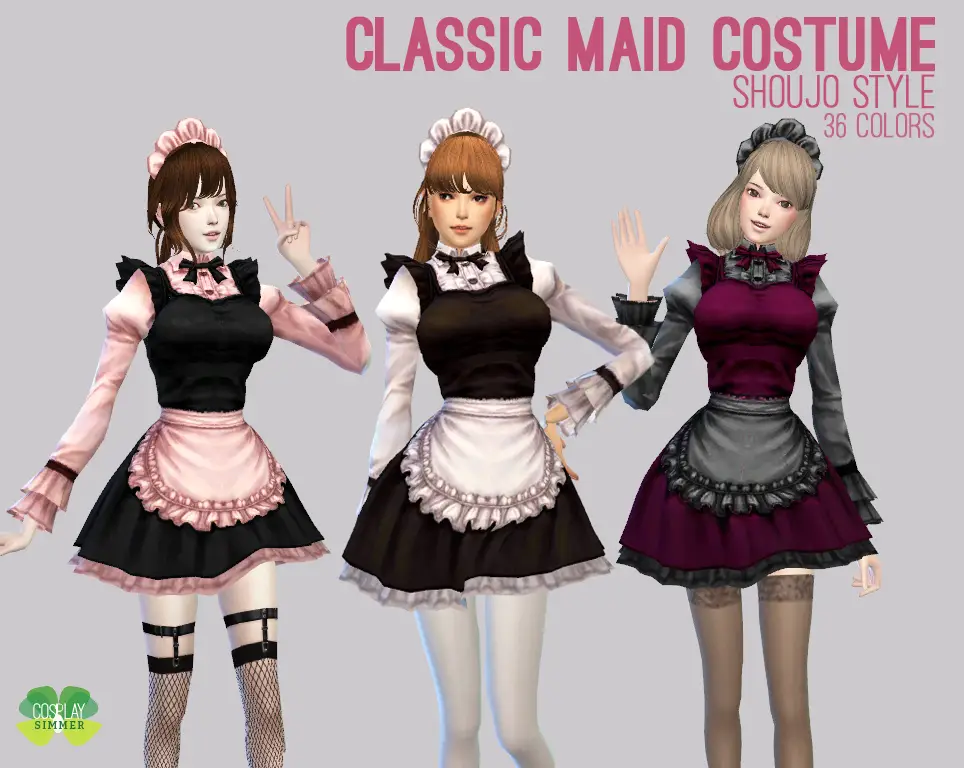 Classic 1930s Maid Uniform Set SIMS 4