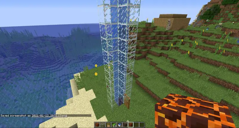 How to Make a Water Elevator in Minecraft2