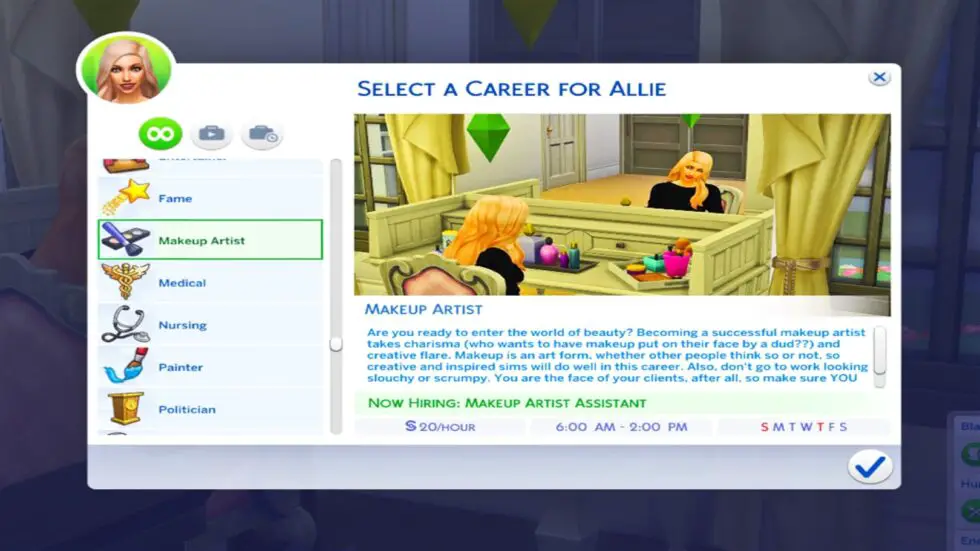 Makeup artist 40 Best Sims 4 Career Mods